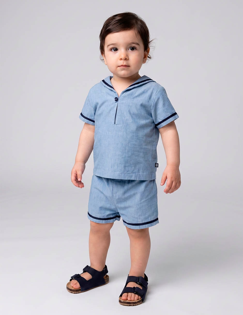Conjunto casual de algodón para niño 2 piezas Conjunto casual de algodón para niño 2 piezas