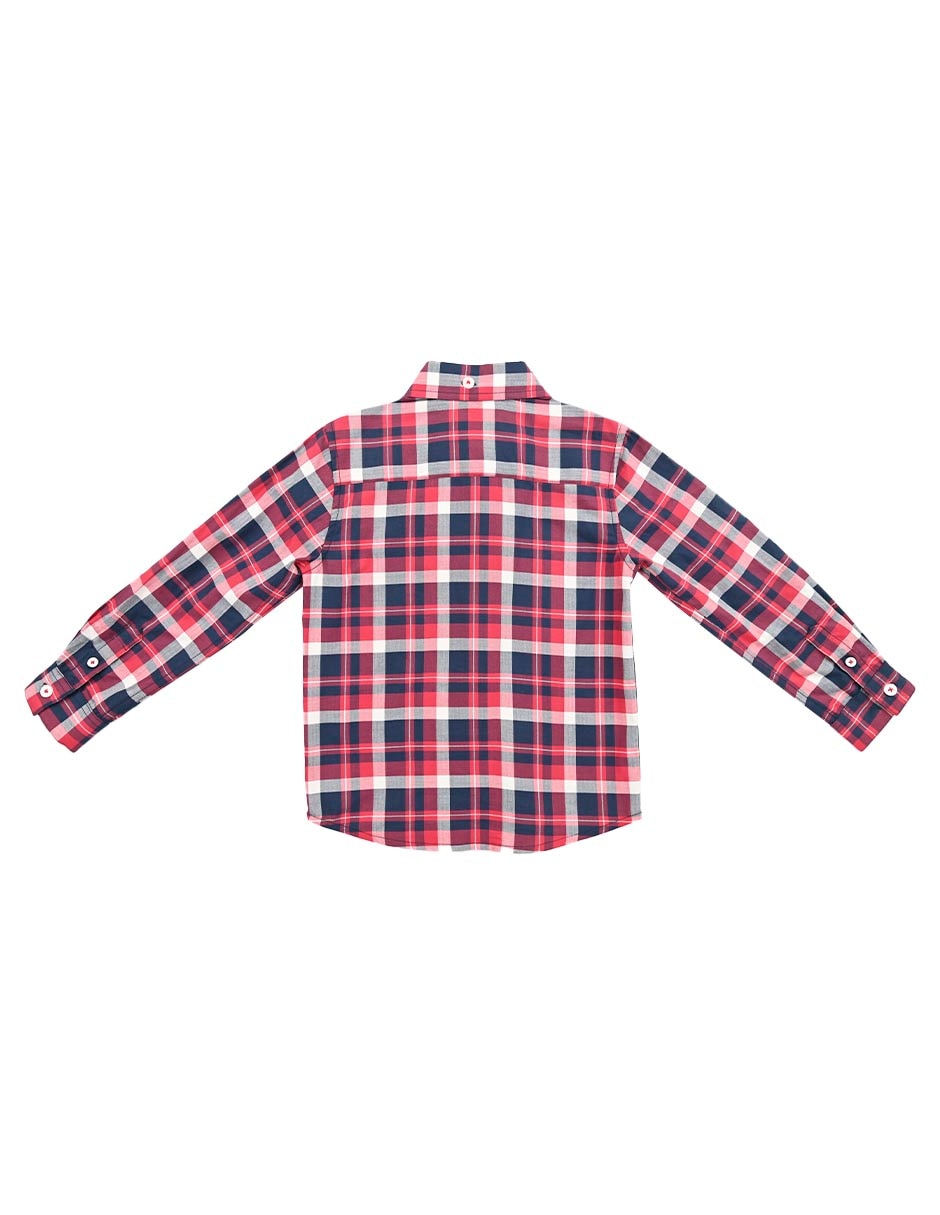 Camisa casual Ferrioni Alaymar de algodón manga larga para niño