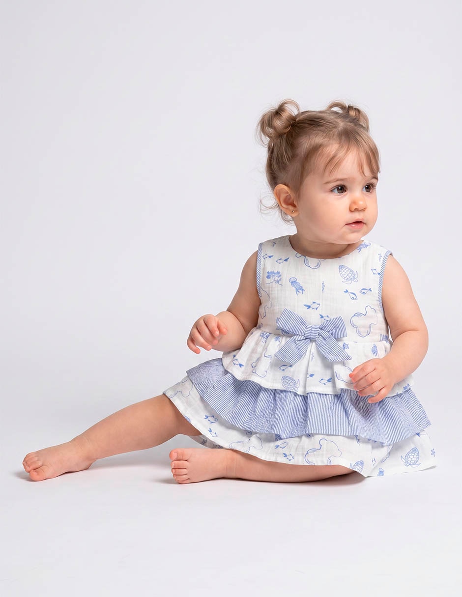 Vestido sin manga para bebé niña Vestido sin manga para bebé niña
