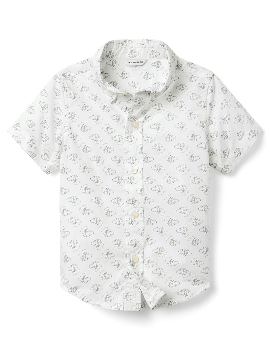 Camisa casual Janie And Jack de algodón manga corta para bebé niño