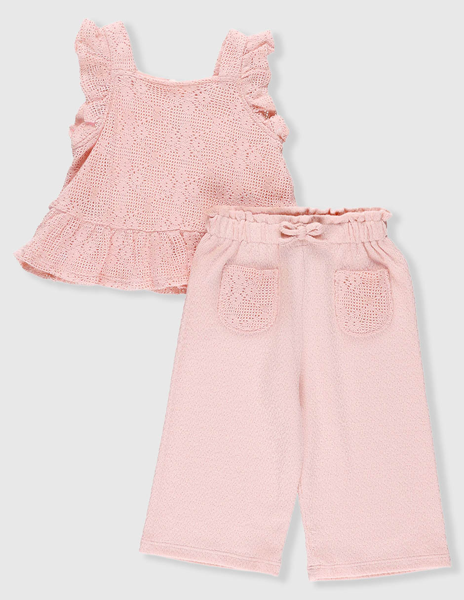 Conjunto de algodón para bebé niña 2 piezas 2