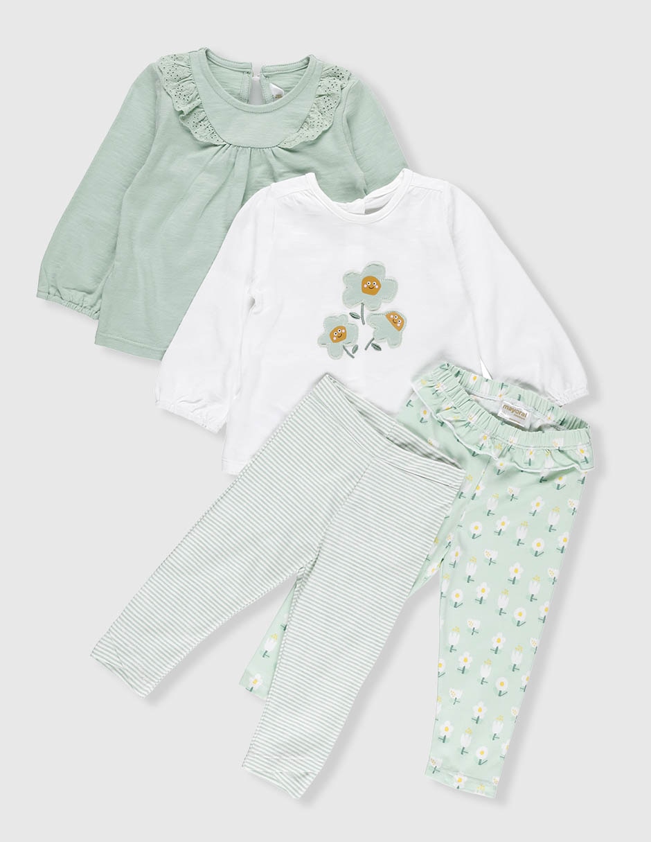 Conjunto casual mayoral de algodón para bebé niña