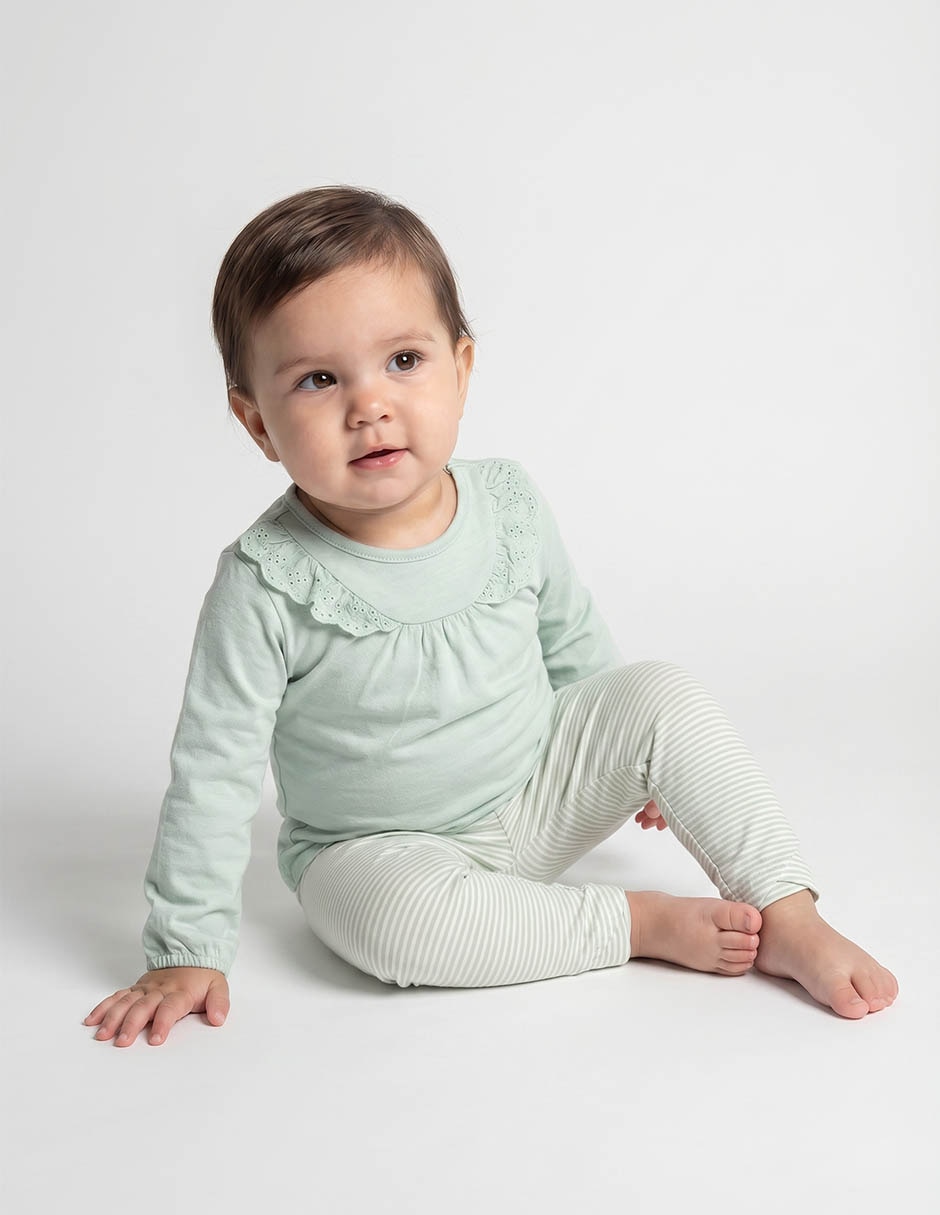 Conjunto casual de algodón para bebé niña Conjunto casual de algodón para bebé niña