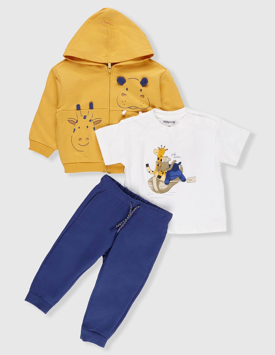 Conjunto Mayoral de algodón para bebé niño 3 piezas