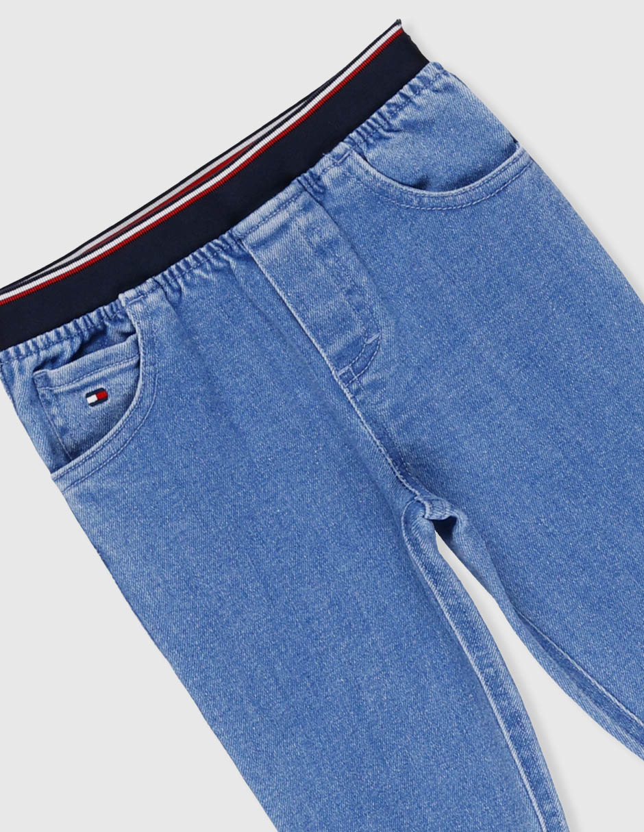 Jeans straight lavado claro para niño 3