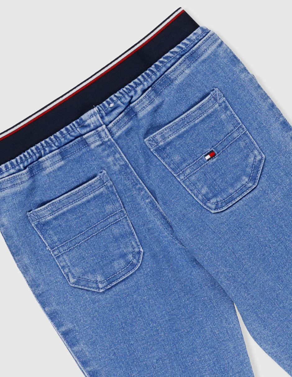 Jeans straight lavado claro para niño 4
