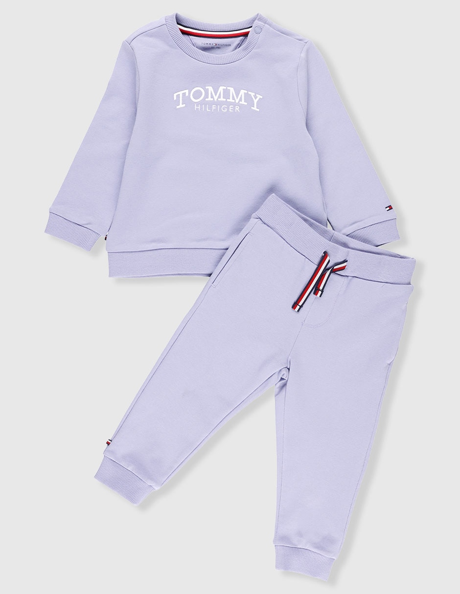 Conjunto pants Hilfiger de algodón para niña 2 piezas Conjunto pants Hilfiger de algodón para niña 2 piezas