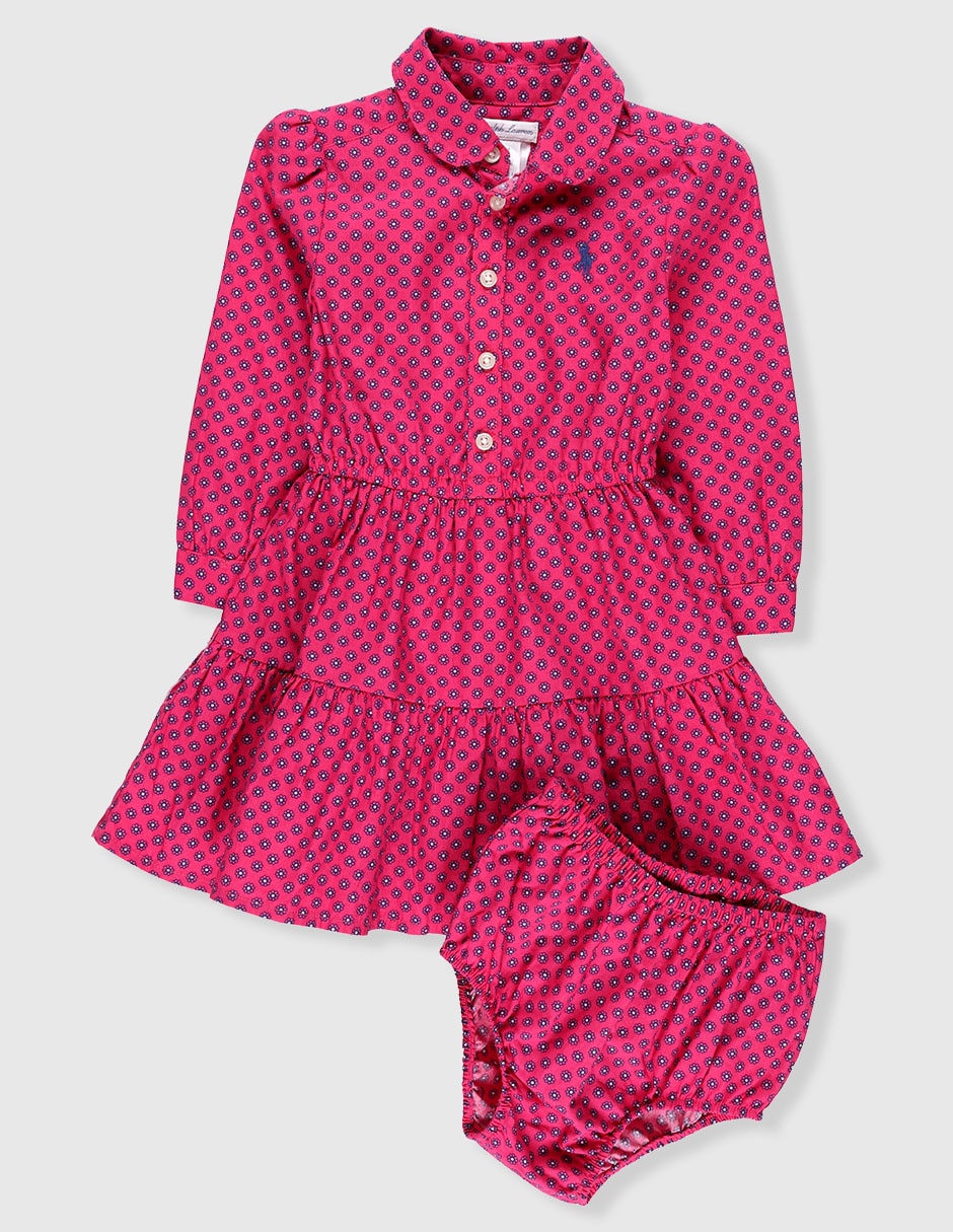 Vestido Polo manga larga para bebé niña
