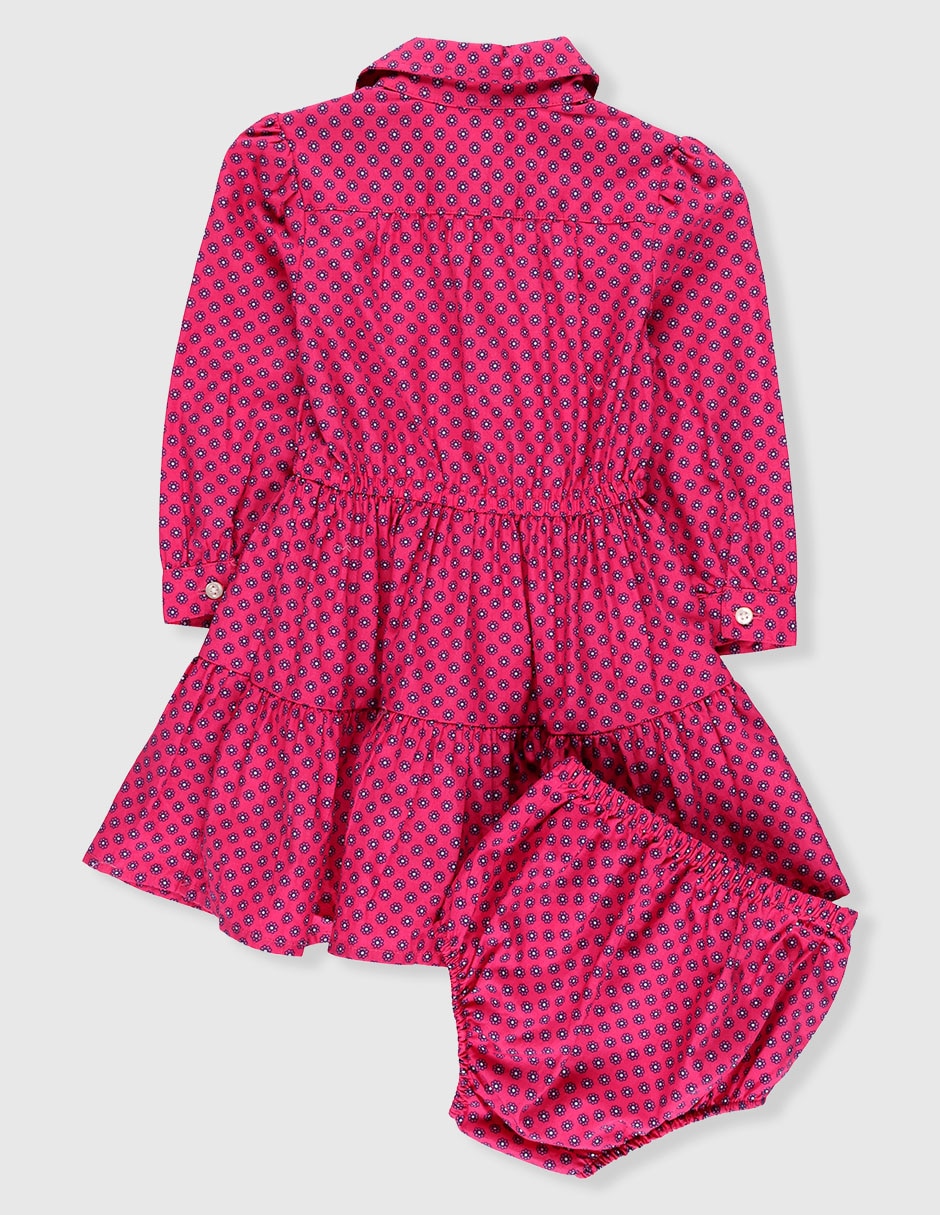 Vestido Polo manga larga para bebé niña