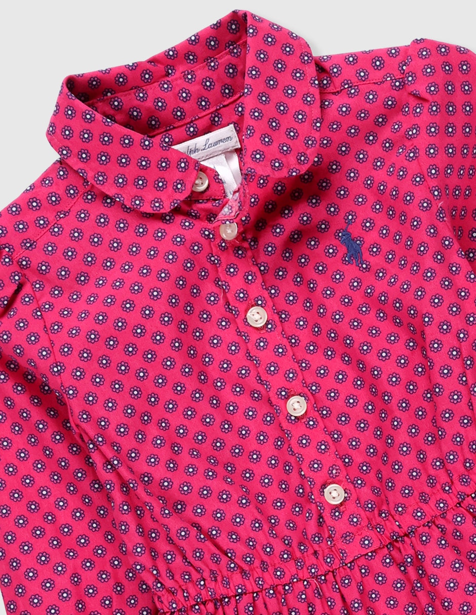 Vestido Polo manga larga para bebé niña