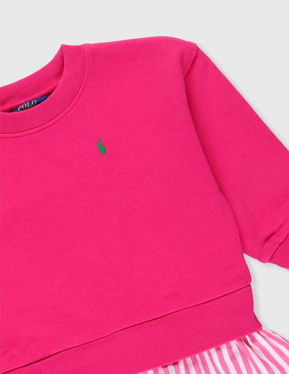 Vestido Polo manga regular para bebé niña