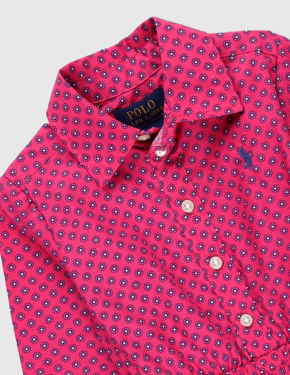 Vestido Polo manga con puño para bebé niña