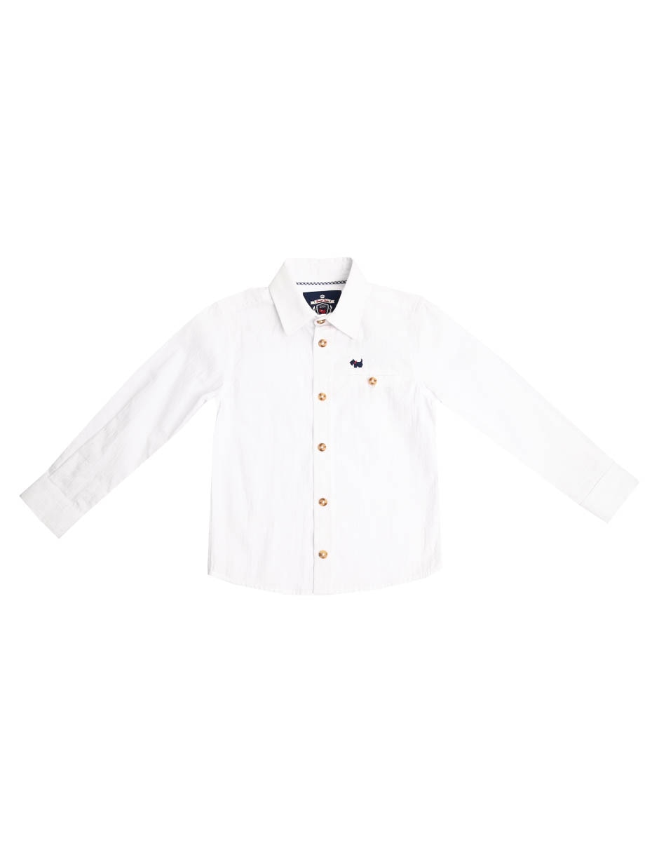 Camisa casual Jhordan de algodón manga larga para bebé niño