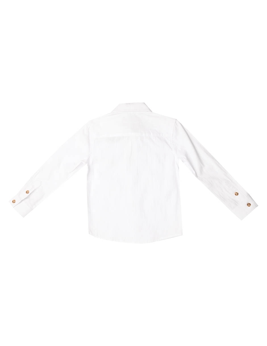 Camisa casual Jhordan de algodón manga larga para bebé niño