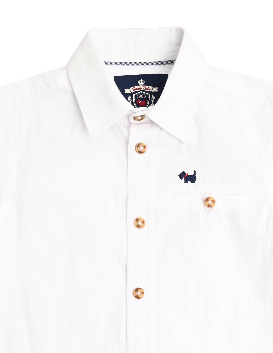 Camisa casual Jhordan de algodón manga larga para bebé niño