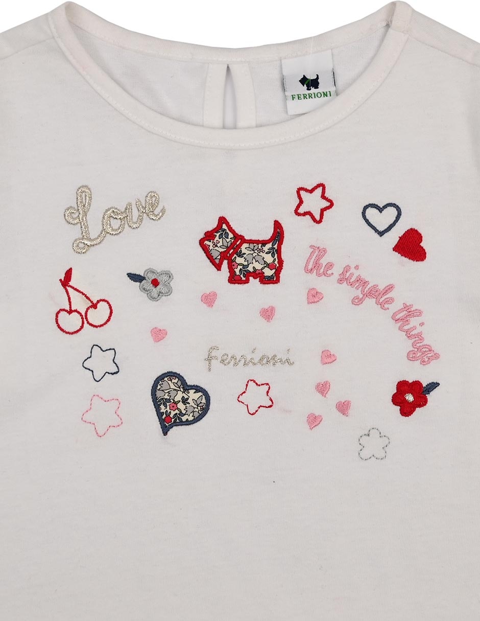 Playera Lola manga larga para bebé niña