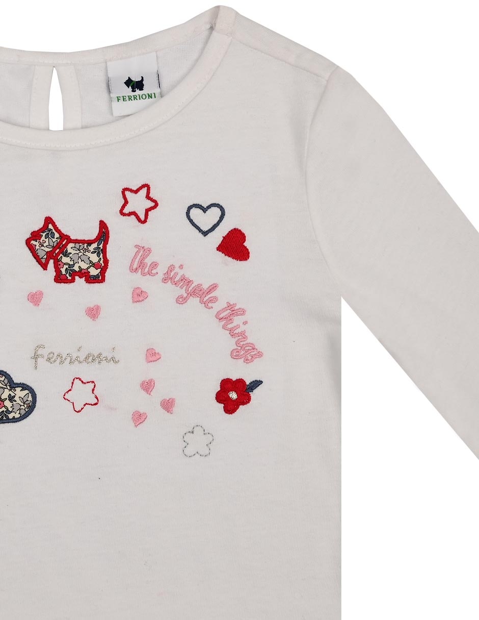 Playera Lola manga larga para bebé niña