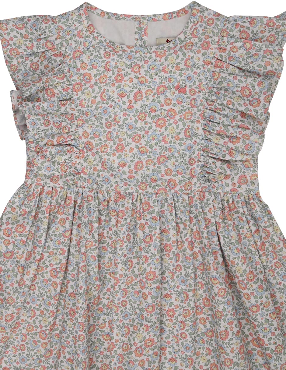 Vestido Sunrise manga mariposa para niña
