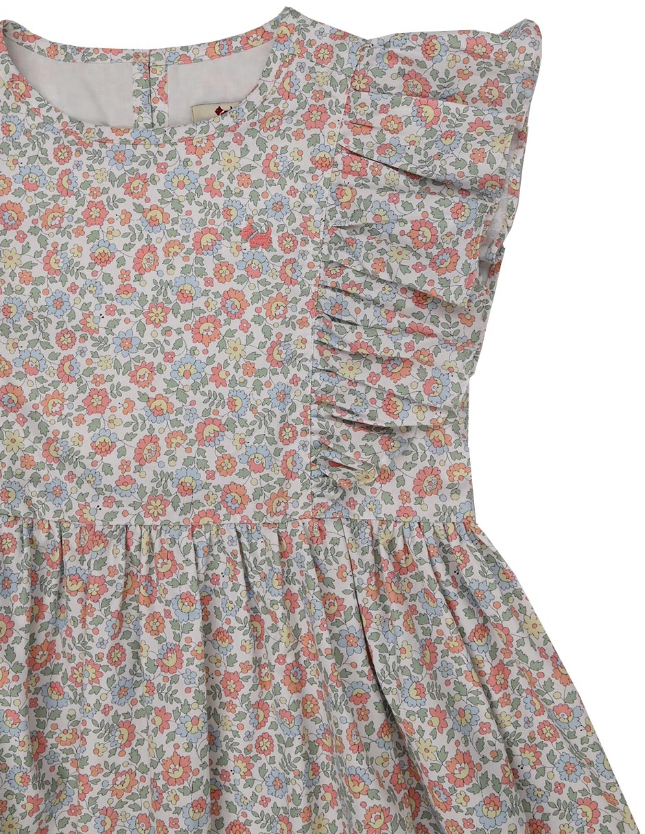 Vestido Sunrise manga mariposa para niña