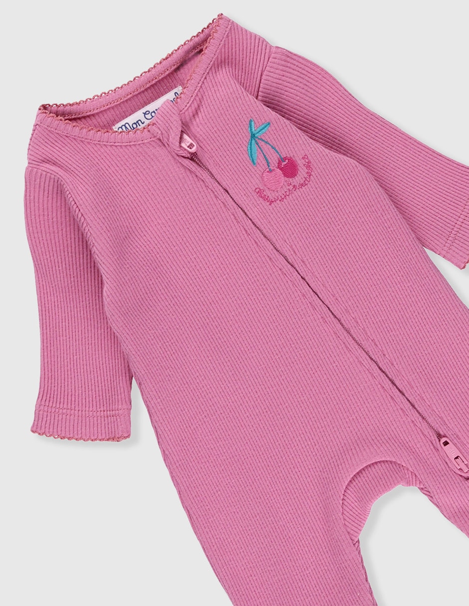 Set mameluco mon caramel de algodón para niña