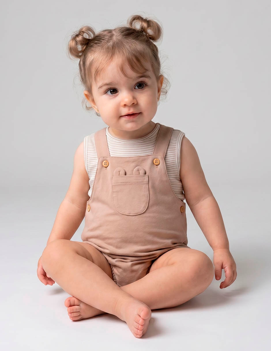 Conjunto casual de algodón para niña 2 piezas Conjunto casual de algodón para niña 2 piezas