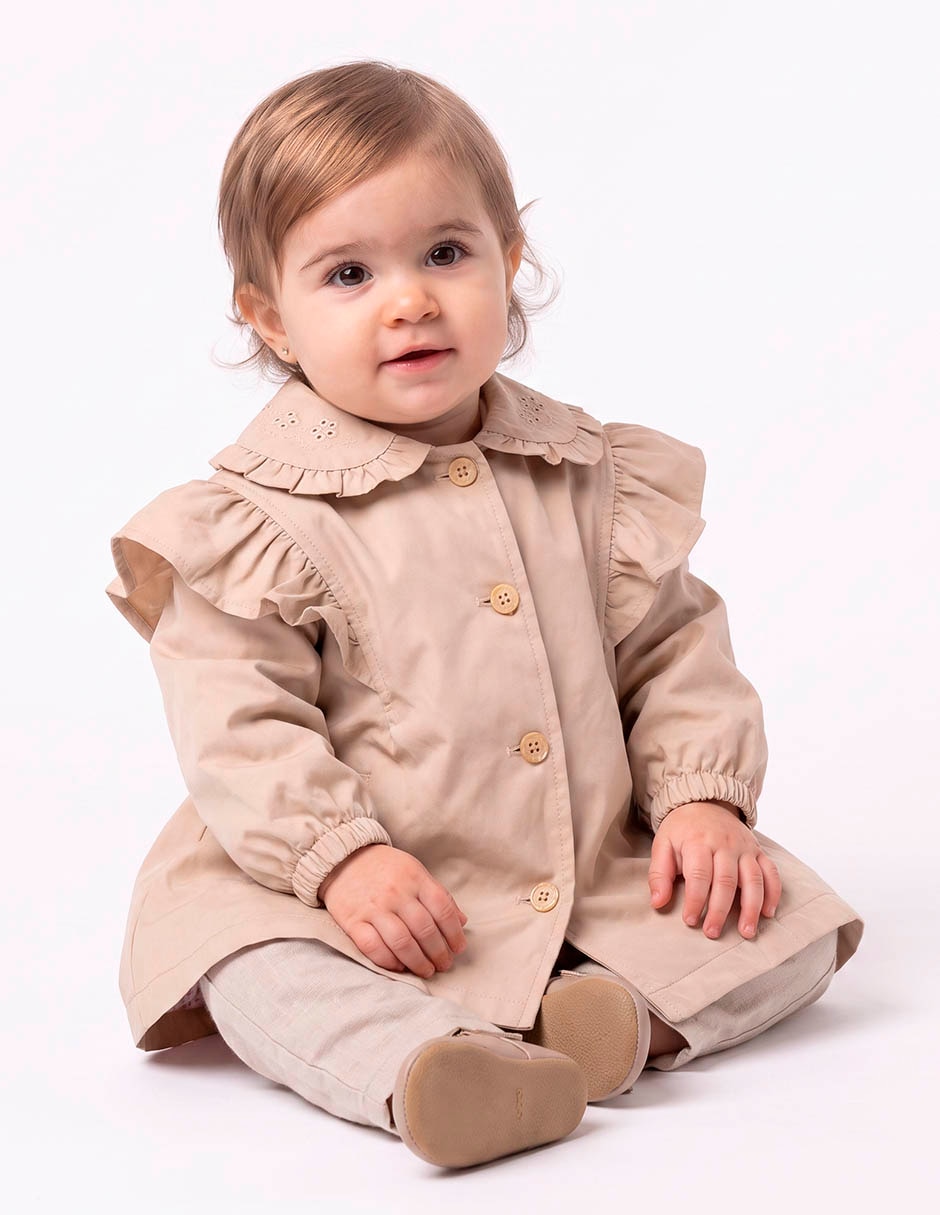 Abrigo con bolsillos para bebé niña
