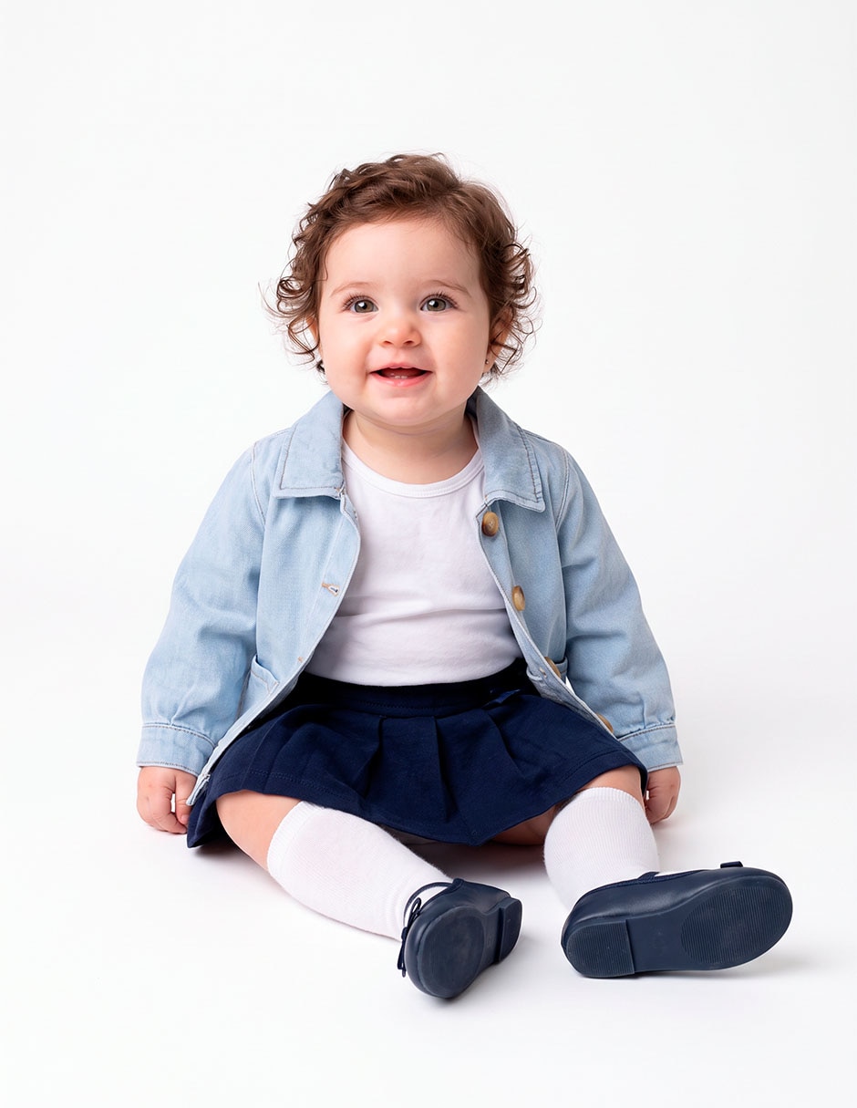 Chamarra de mezclilla para bebé niña