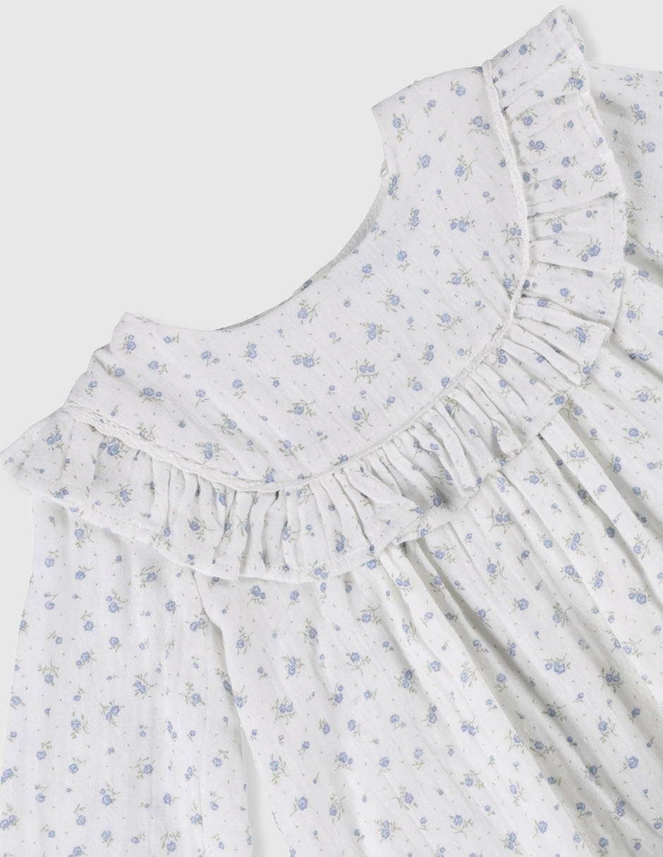 Vestido con calzón manga globo para bebé niña
