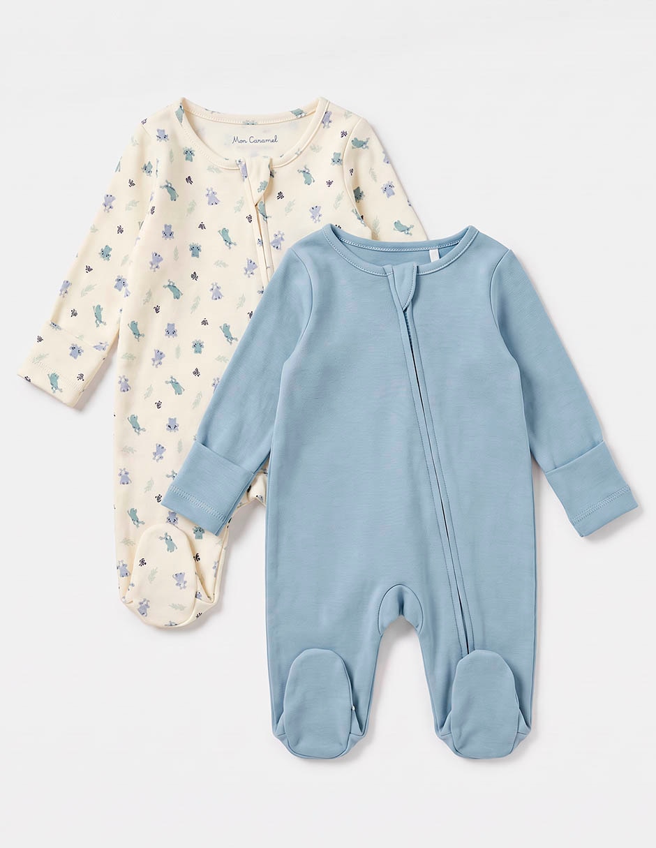 Set de mamelucos de algodón para bebé niño 2