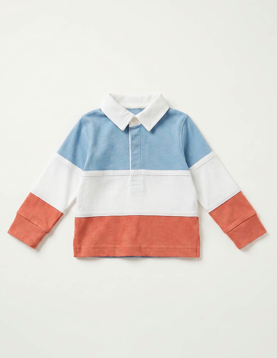 Playera tipo polo de algodón para bebé niño 2