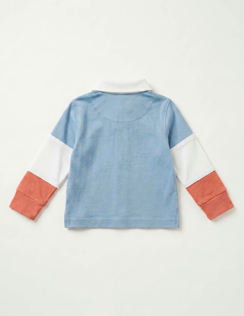 Playera tipo polo de algodón para bebé niño 3