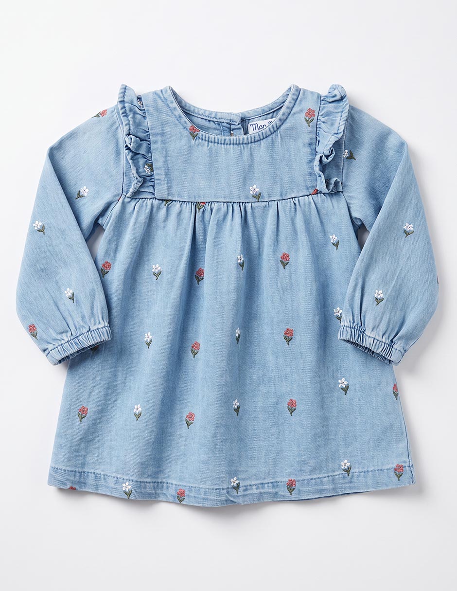 Vestido manga globo para bebé niña 2