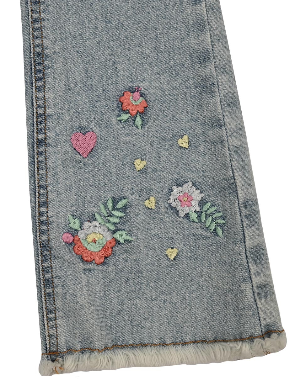 Jeans straight Valdivia deslavado para niña 3