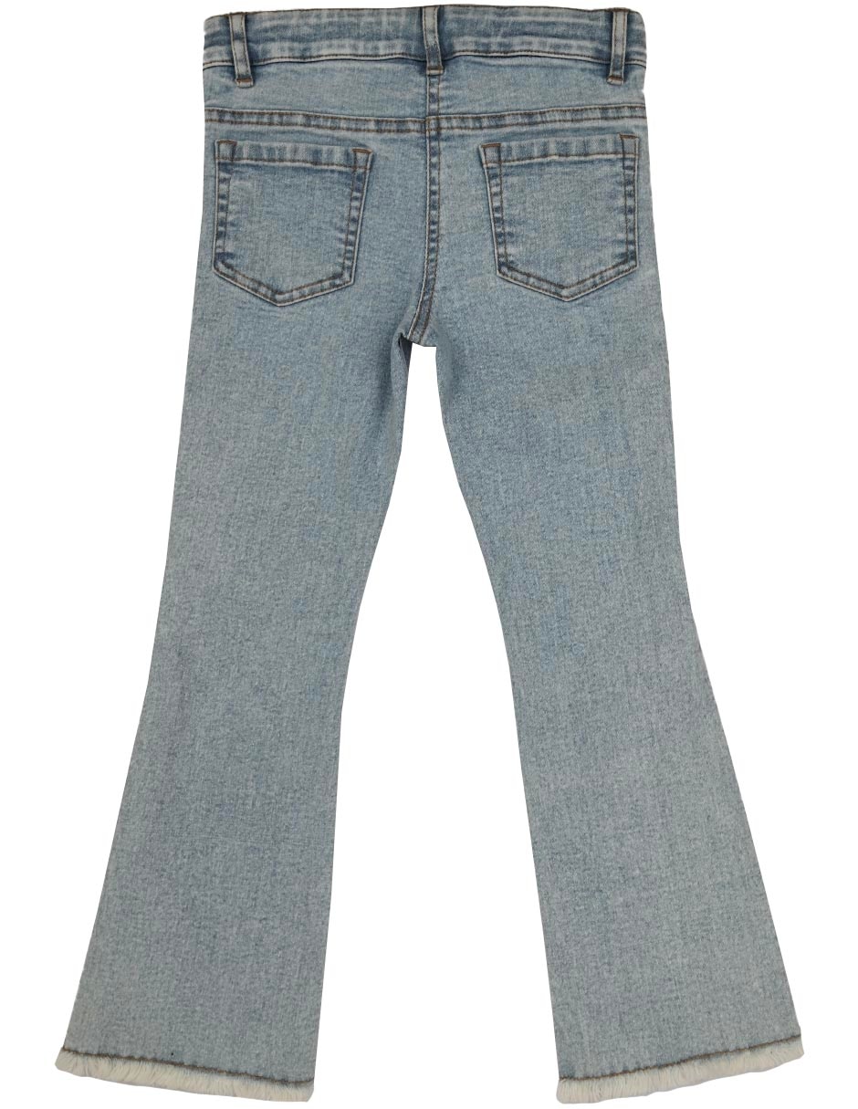 Jeans straight Valdivia deslavado para niña 4