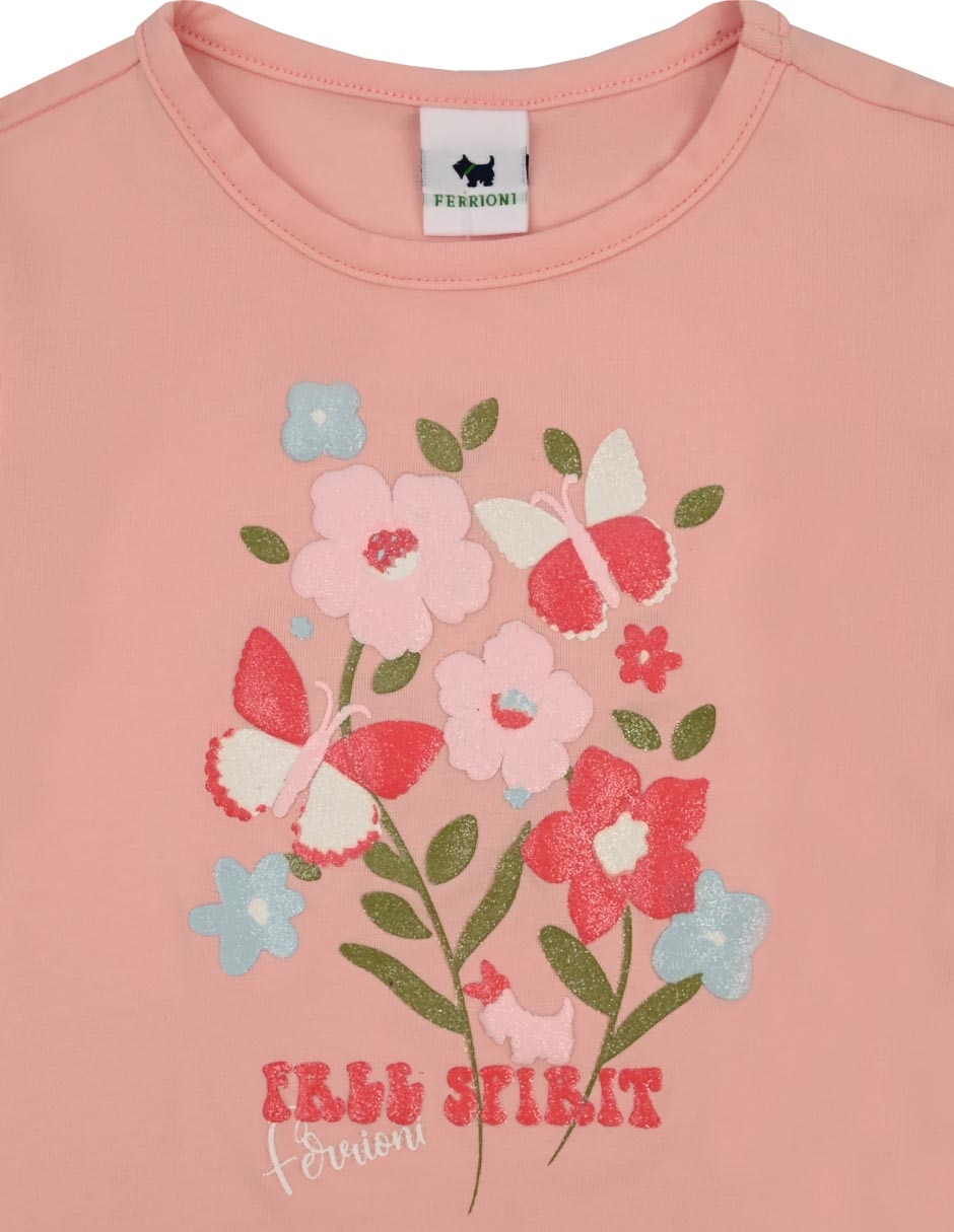 Playera Freesy manga corta para bebé niña