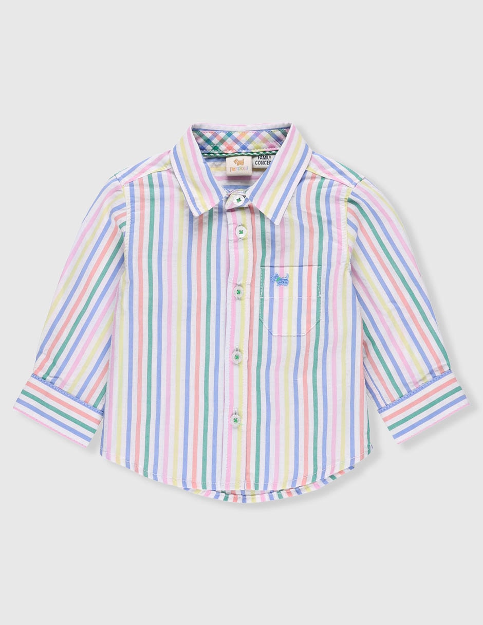 Camisa casual Ferrioni de algodón manga larga para bebé niño 1