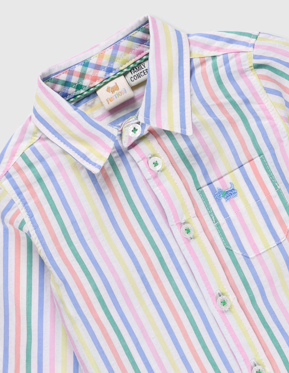 Camisa casual Ferrioni de algodón manga larga para bebé niño 6
