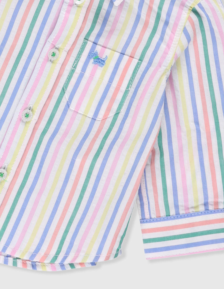 Camisa casual Ferrioni de algodón manga larga para bebé niño 7