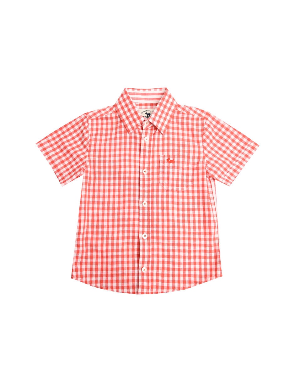 Camisa casual Belene de algodón manga corta para niño