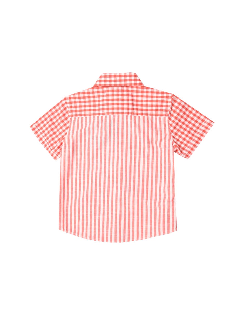 Camisa casual Belene de algodón manga corta para niño