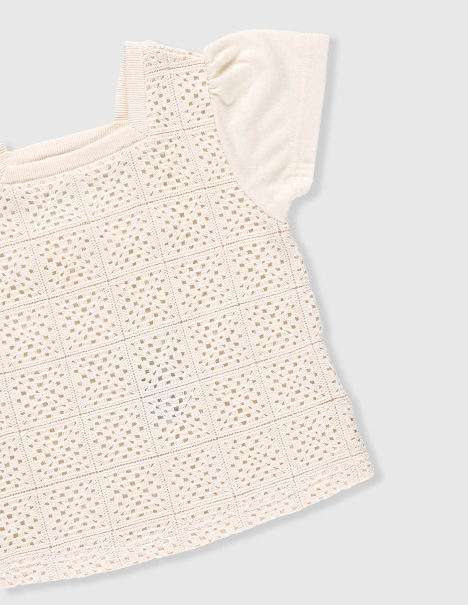 Conjunto Mon Caramel de algodón para niña