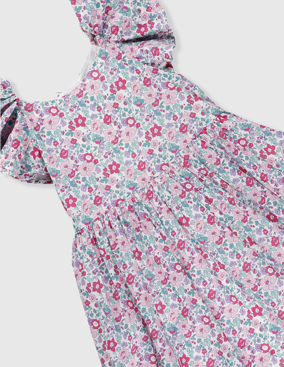 Vestido con calzón manga mariposa para niña