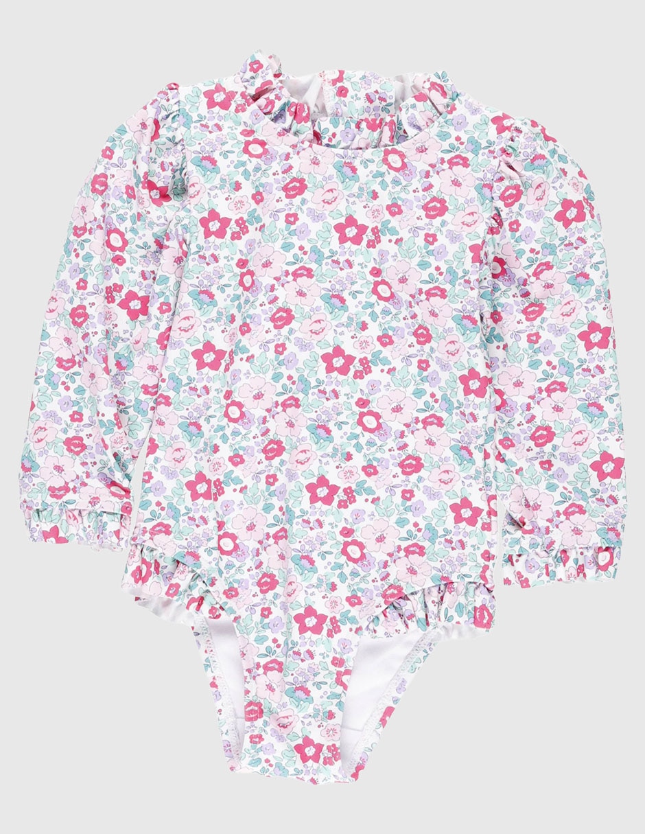 Traje de baño completo Mon Caramel estampado floral para niña