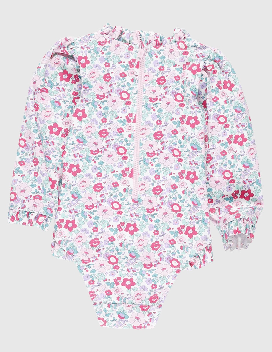 Traje de baño completo Mon Caramel estampado floral para niña