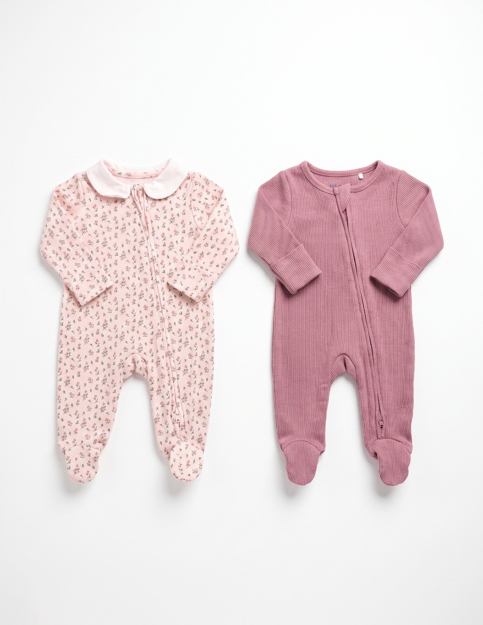 Set de mamelucos de algodón para bebé niña 3