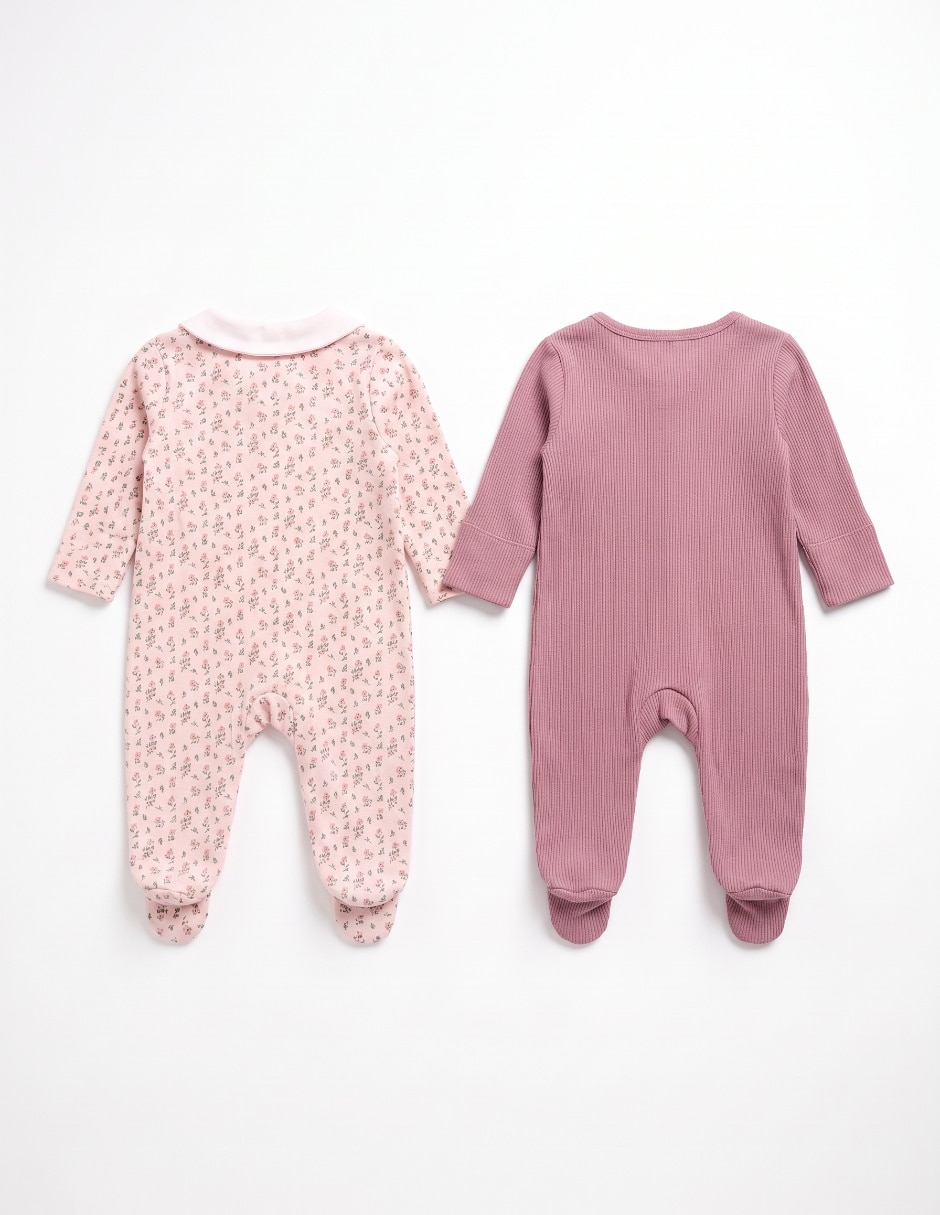 Set de mamelucos de algodón para bebé niña 4