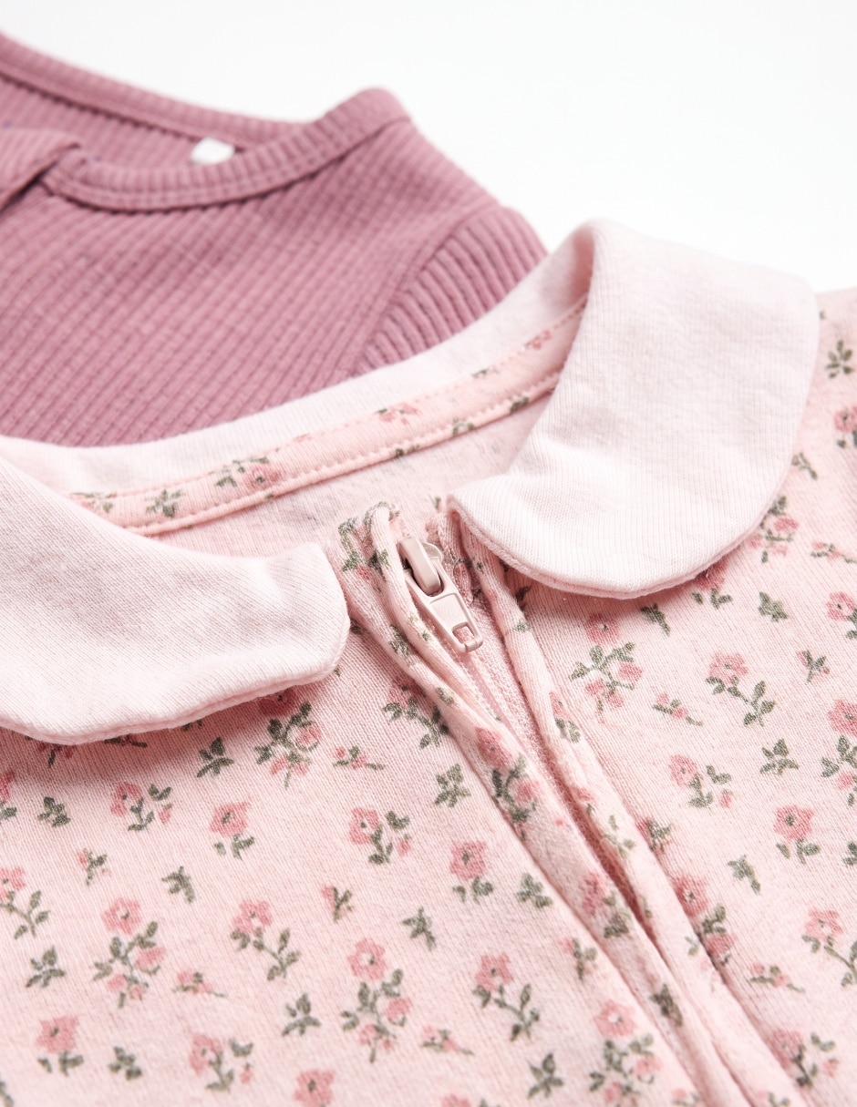 Set de mamelucos de algodón para bebé niña 5