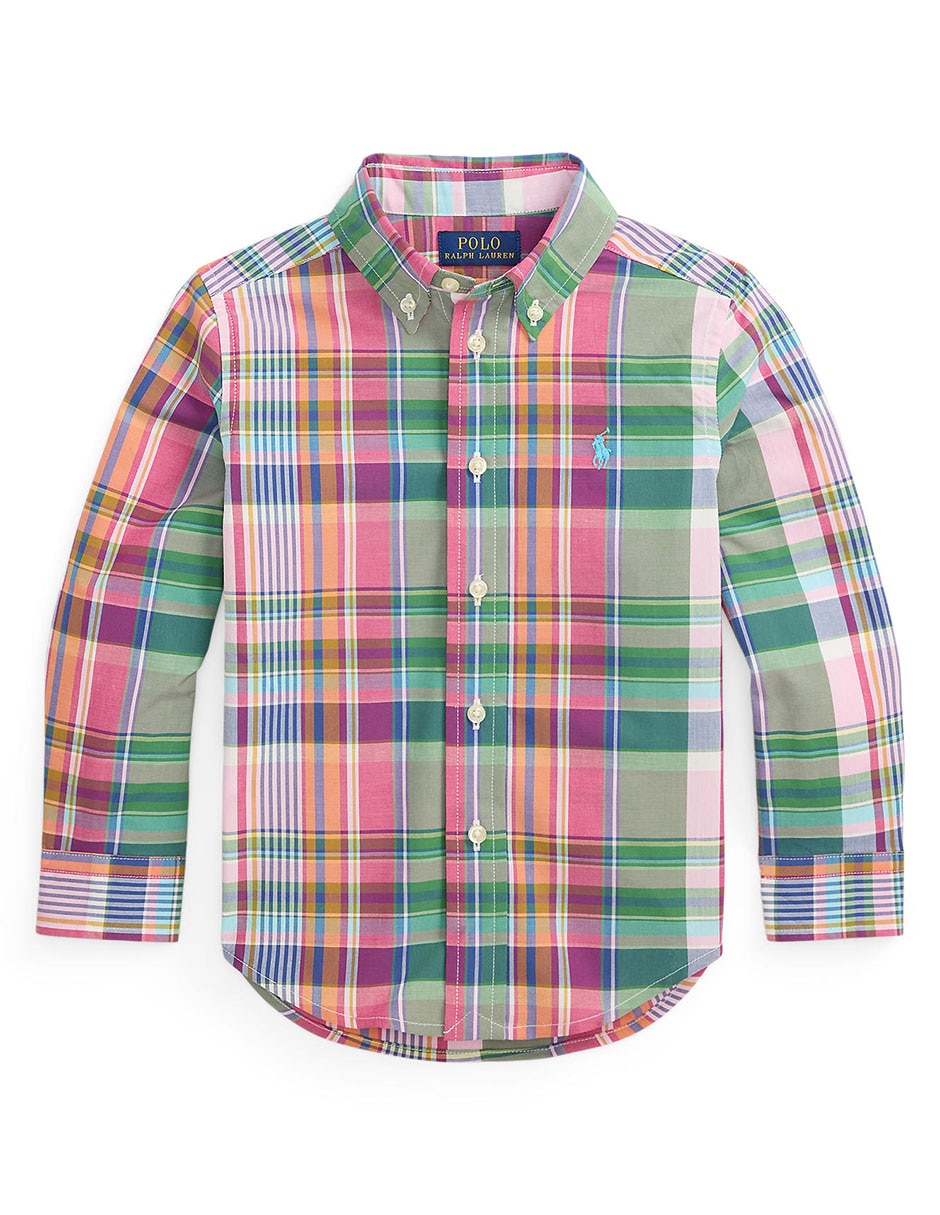 Camisa casual de algodón manga larga para bebé niño 1