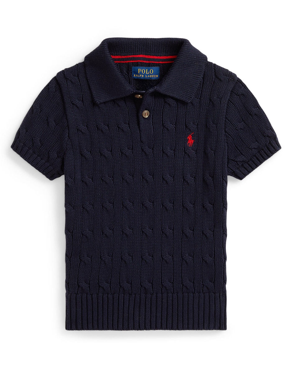 Playera tipo polo de algodón para bebé niño 1
