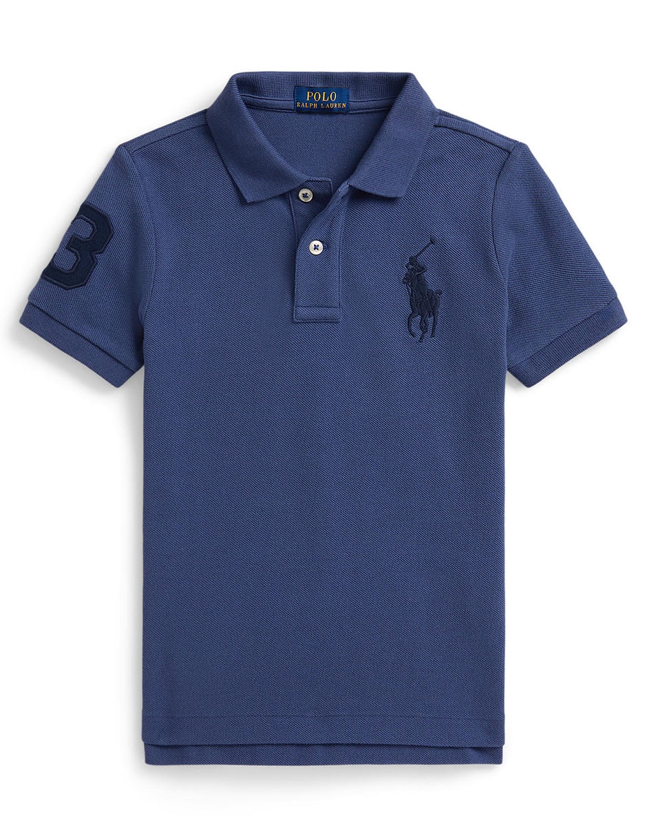Playera tipo polo de algodón para bebé niño
